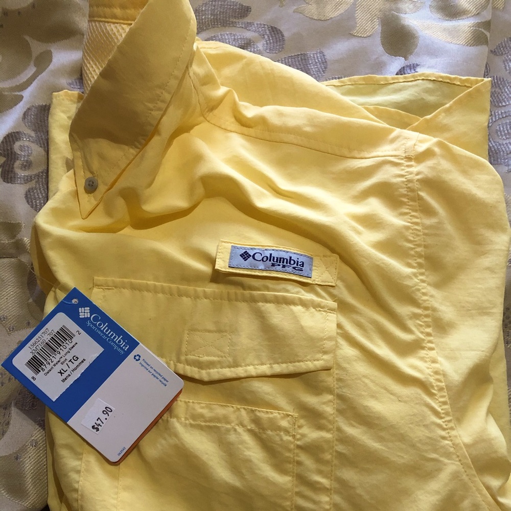 Columbia Men’s PFG L/S Shirt Yellow